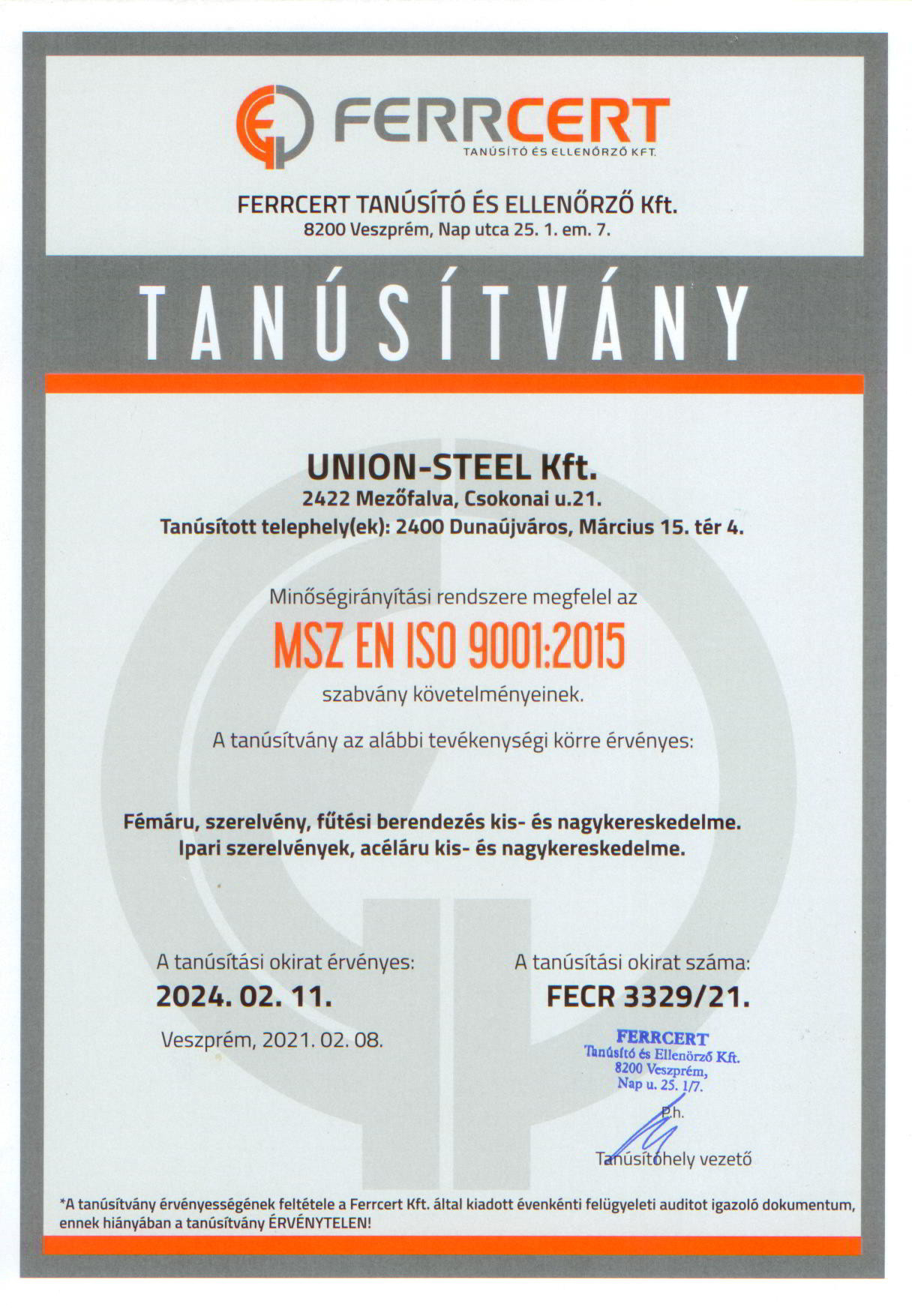 Tanusítvány-Union-Steel-Kft
